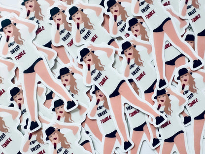 I Knew You Were Trouble Red Eras Outfit Sticker, Feeling 22, By the Eras Outfit Sticker, Eras Outfit Sticker, Swift Inspired Vinyl Sticker maedaymaedaymaeday