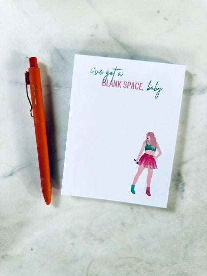 I've Got a Blank Space Baby Notepad - maedaymaedaymaeday