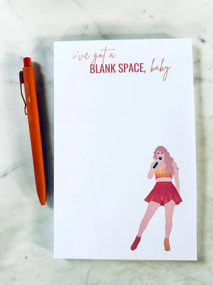 I've Got a Blank Space Baby Notepad - maedaymaedaymaeday