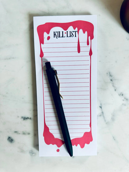 Kill List Notepad - maedaymaedaymaeday