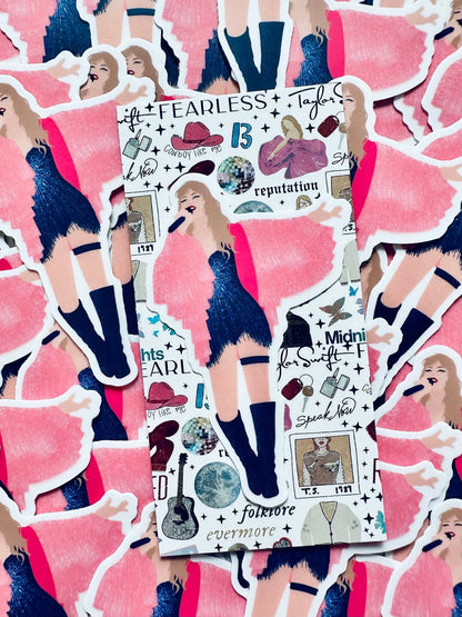 Light Pink Fringe Karma Jacket, Blue Midnight Eras Bodysuit Outfit Sticker, By the Eras Outfit Sticker, Midnights Swift Inspired Sticker maedaymaedaymaeday