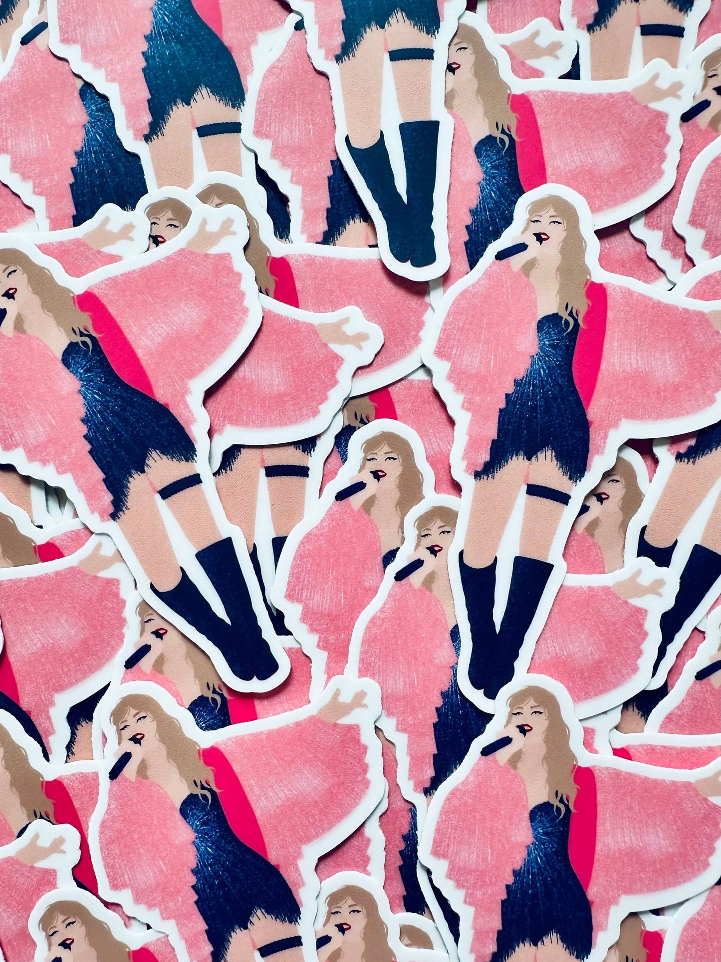 Light Pink Fringe Karma Jacket, Blue Midnight Eras Bodysuit Outfit Sticker, By the Eras Outfit Sticker, Midnights Swift Inspired Sticker maedaymaedaymaeday