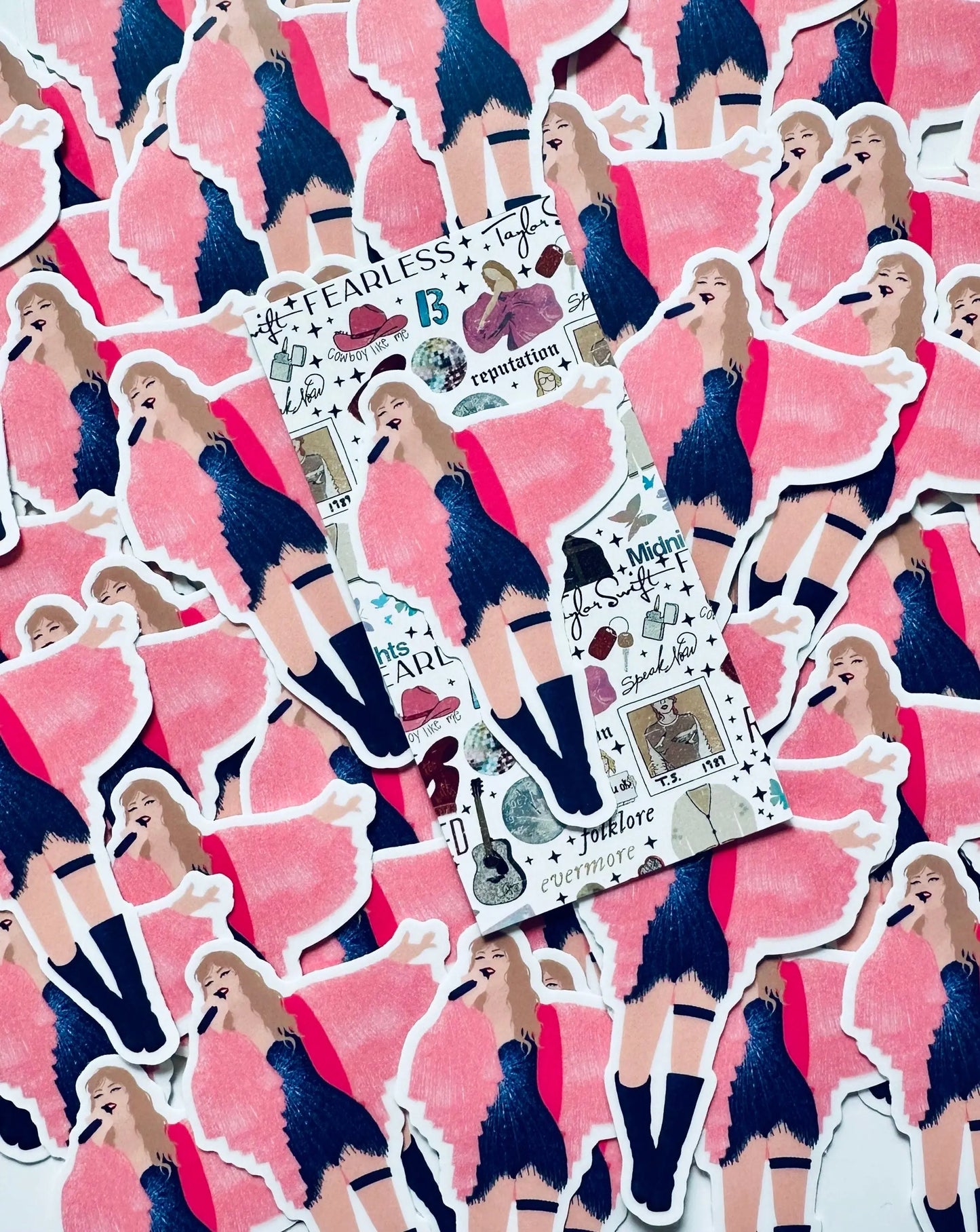 Light Pink Fringe Karma Jacket, Blue Midnight Eras Bodysuit Outfit Sticker, By the Eras Outfit Sticker, Midnights Swift Inspired Sticker maedaymaedaymaeday