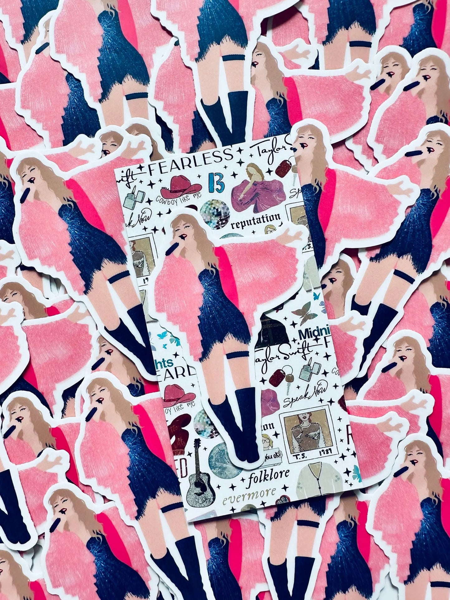 Light Pink Fringe Karma Jacket, Blue Midnight Eras Bodysuit Outfit Sticker, By the Eras Outfit Sticker, Midnights Swift Inspired Sticker maedaymaedaymaeday