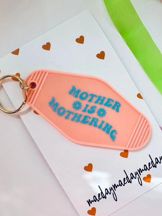 Mother is Mothering Vintage Motel Keychain, Swift Inspired Retro Hotel Keychain maedaymaedaymaeday