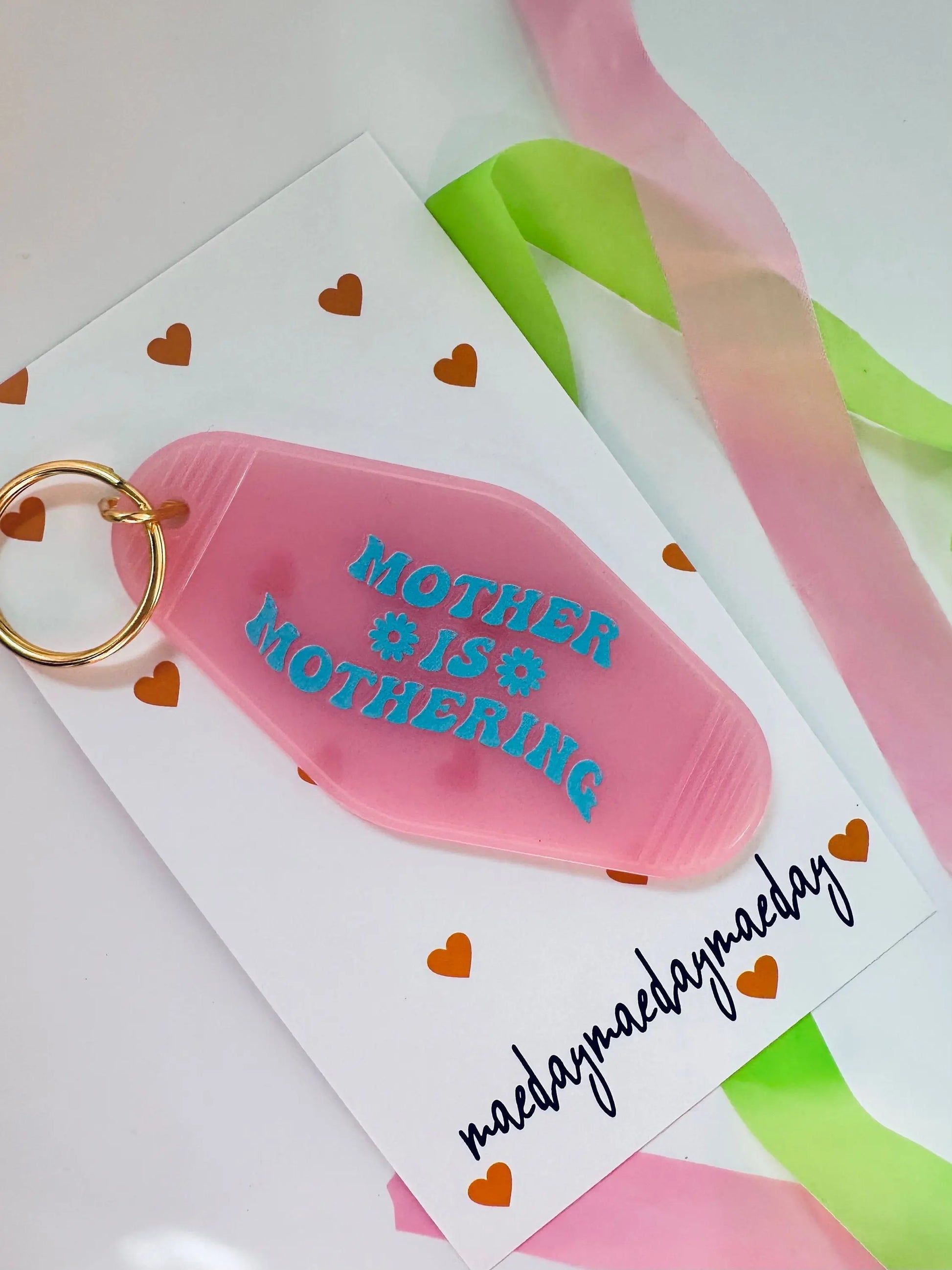 Mother is Mothering Vintage Motel Keychain, Swift Inspired Retro Hotel Keychain maedaymaedaymaeday