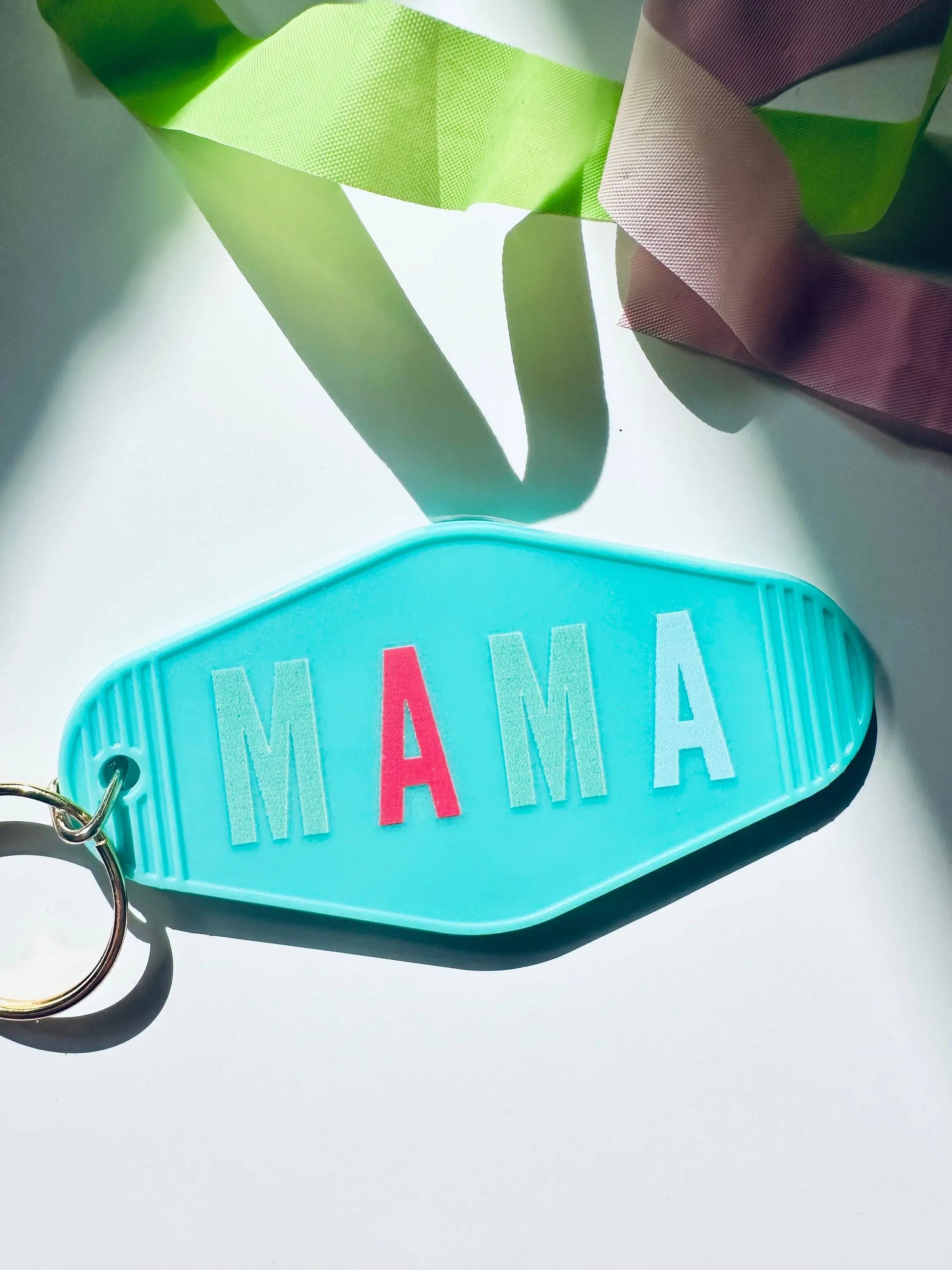 Multi-Colored Mama Vintage Motel Keychain, Mama Retro Hotel Keychain maedaymaedaymaeday