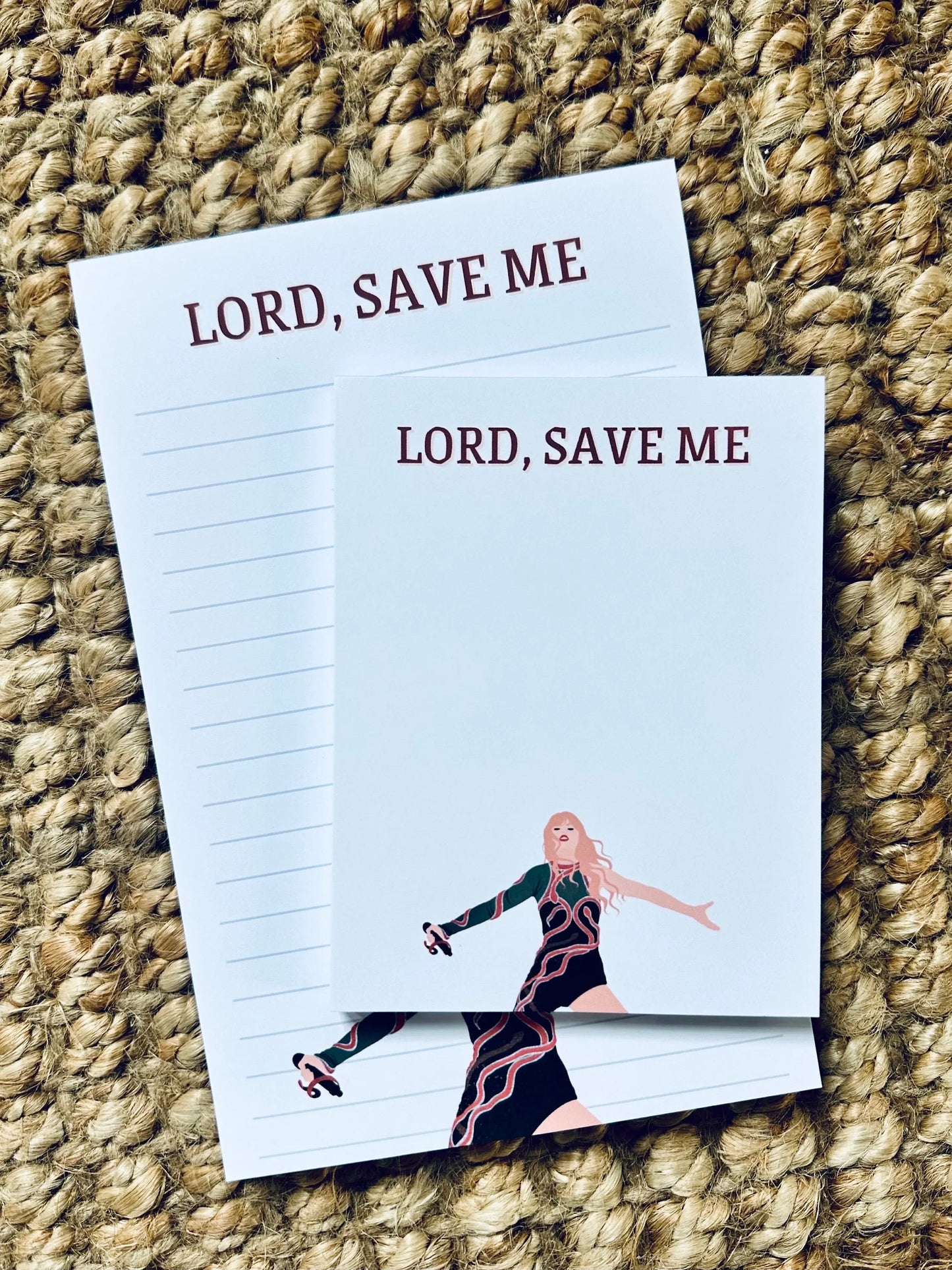 Pop Culture Queen Half (5.5x8.5") & Quarter Page Notepad, Reputation Era Merch, Lord Save Me Don't Blame Me Notepad, TS Take me to Church maedaymaedaymaeday