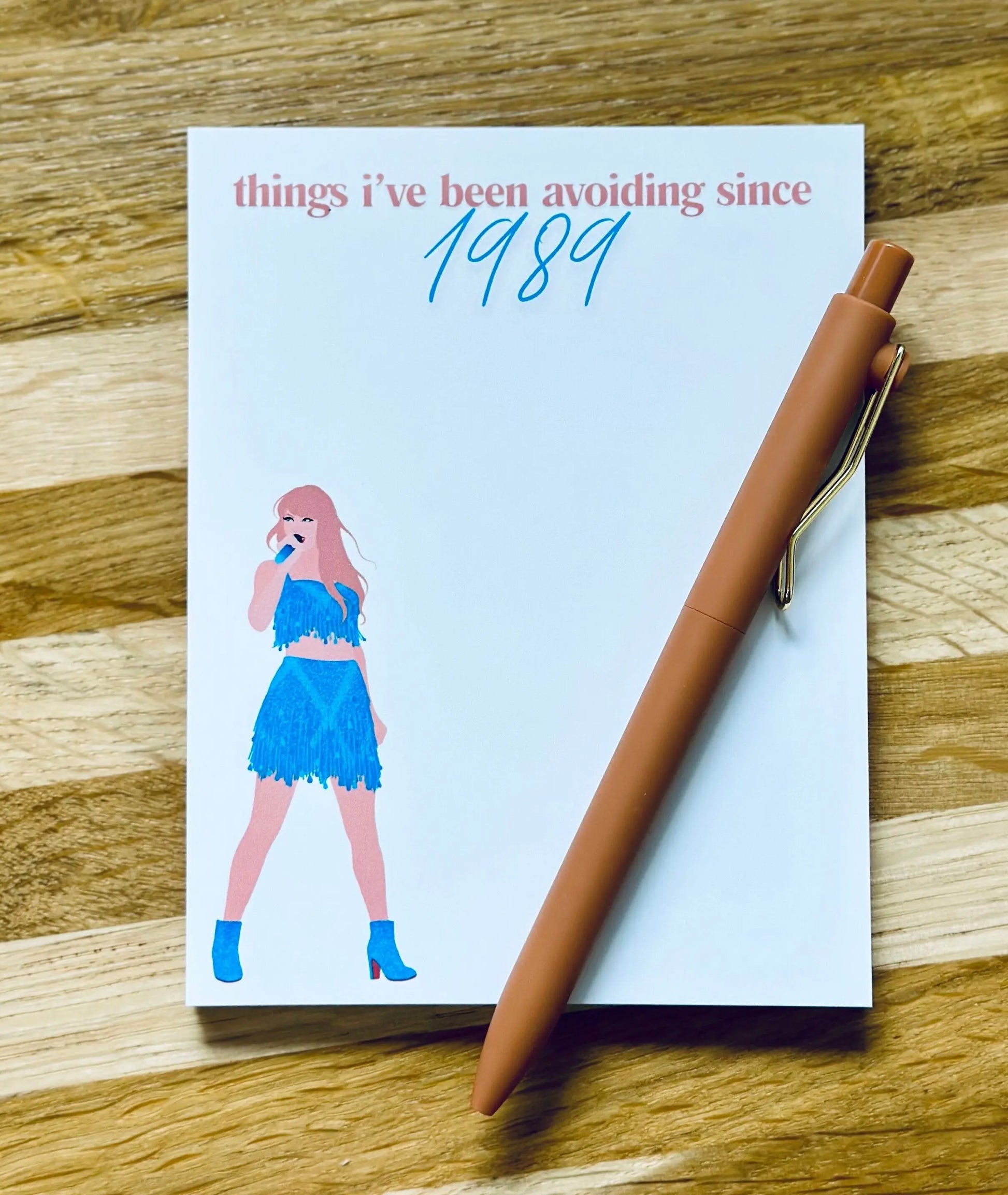 Pop Culture Queen Quarter Page Notepad, 1989 Notepad, Things I've Been Avoiding Since Notepad Era, Eras Merch, 5.5x4.25 50 Page Notepad