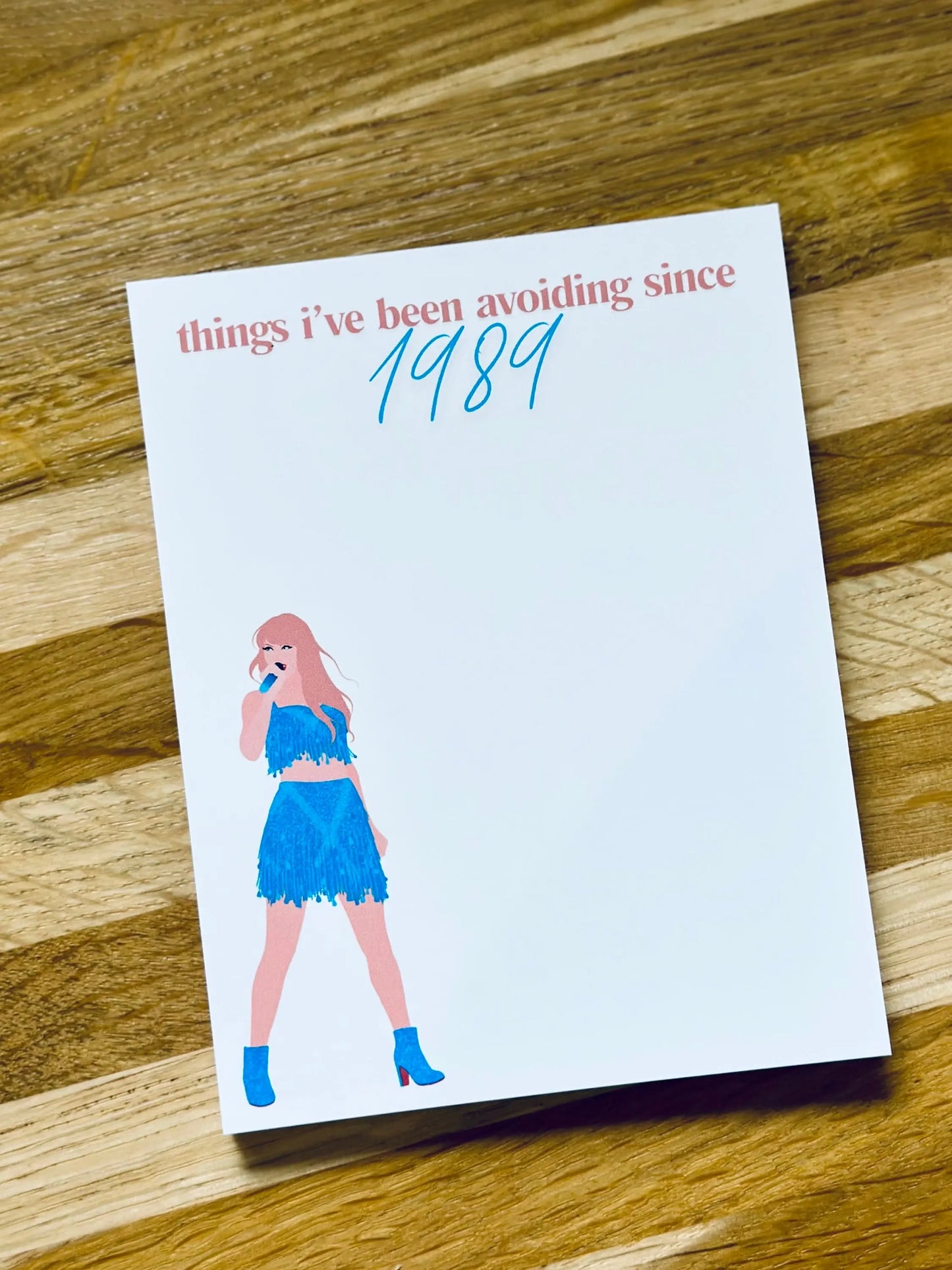 Pop Culture Queen Quarter Page Notepad, 1989 Notepad, Things I've Been Avoiding Since Notepad Era, Eras Merch, 5.5x4.25 50 Page Notepad