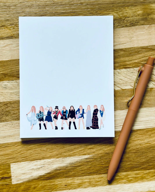 Pop Culture Queen Quarter Page Notepad, Eras Taylors Version Notepad, In My Notepad Era, Eras Merch, 5.5x4.25 50 Page Notepad maedaymaedaymaeday