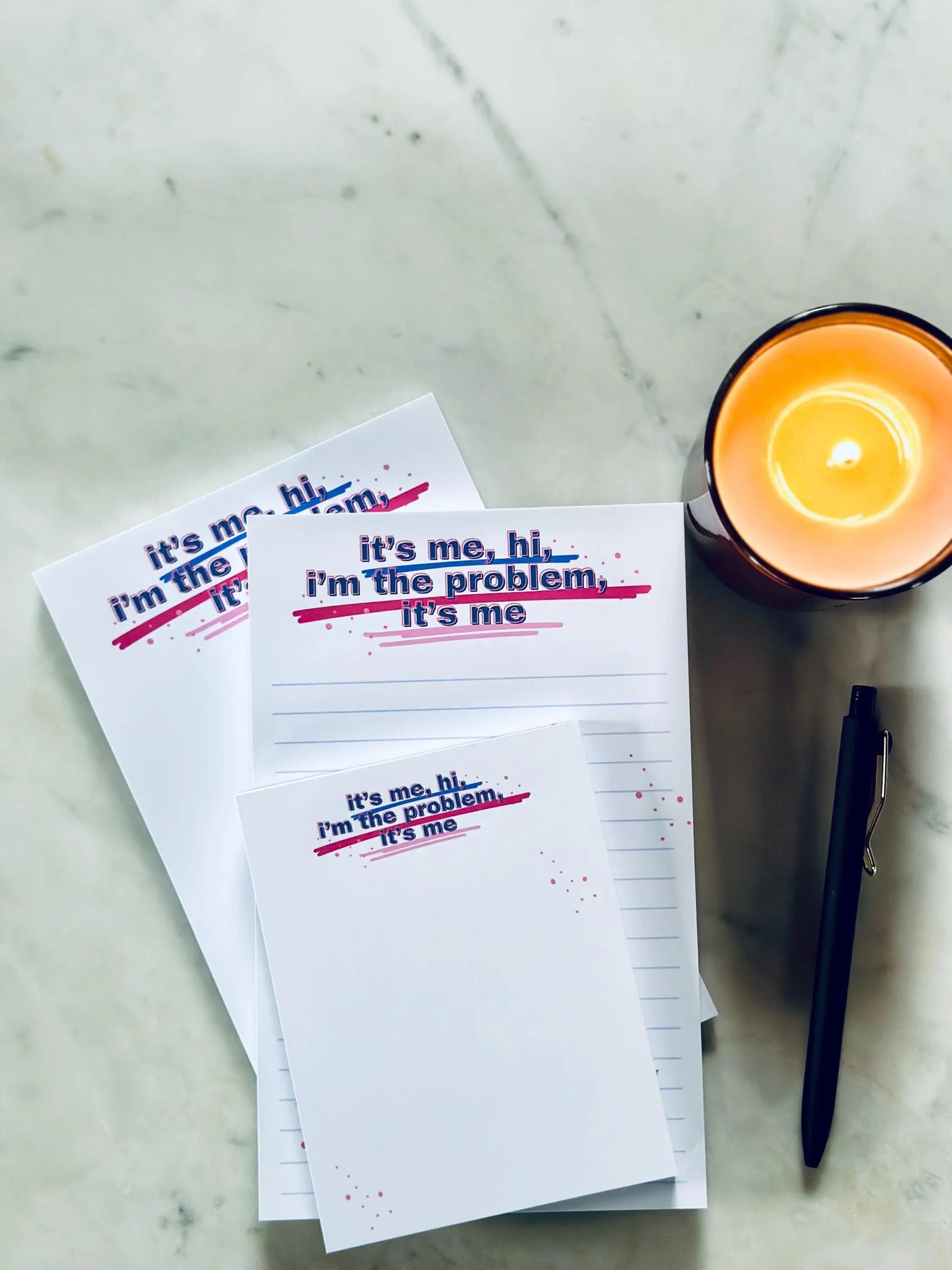 Pop Culture Queen Quarter Page Notepad, It's me, Hi, I'm the Problem it's Me, Midnights Anti-hero Era Merch, Half & Quarter 50 Page Notepad maedaymaedaymaeday