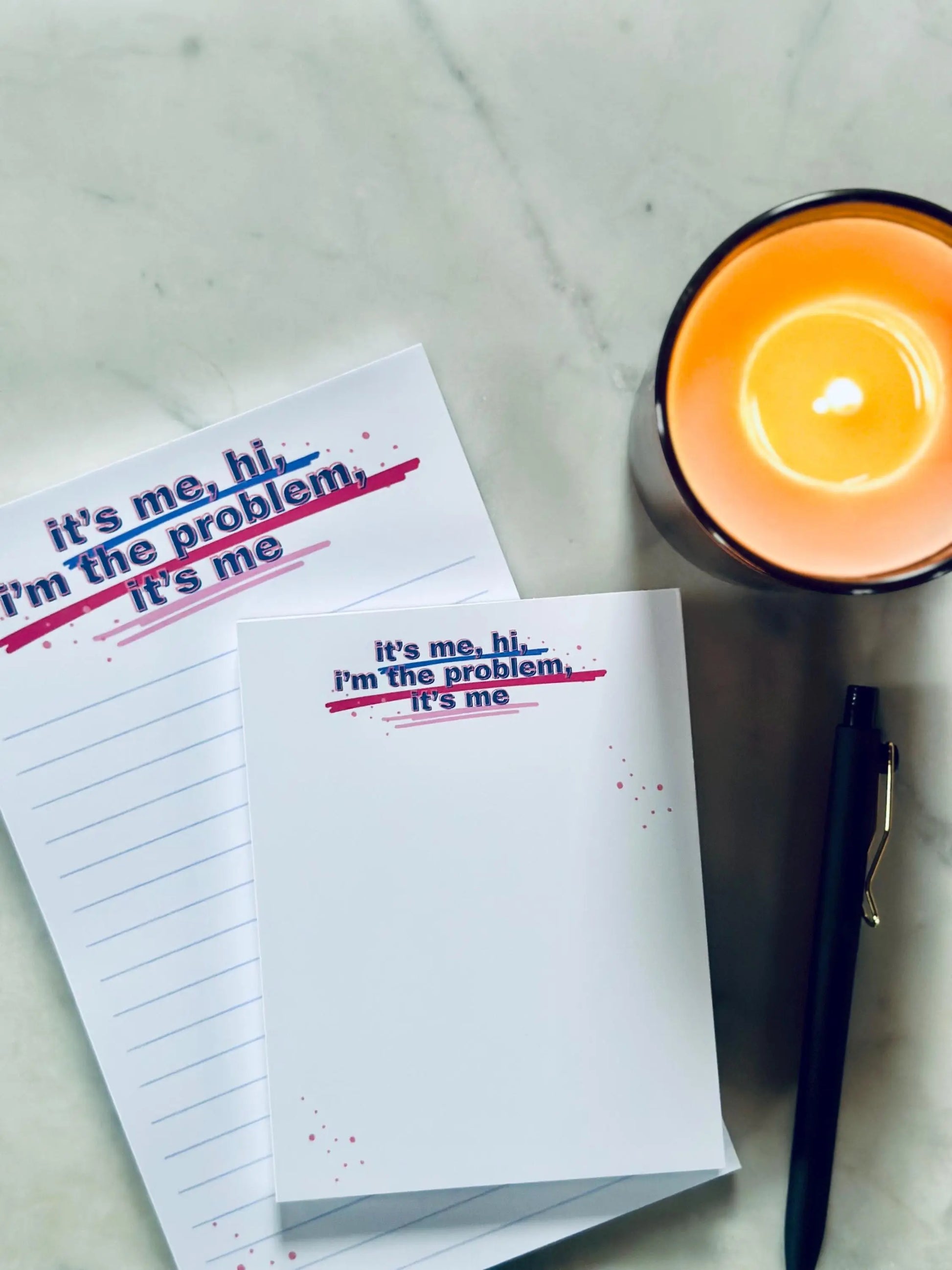 Pop Culture Queen Quarter Page Notepad, It's me, Hi, I'm the Problem it's Me, Midnights Anti-hero Era Merch, Half & Quarter 50 Page Notepad maedaymaedaymaeday
