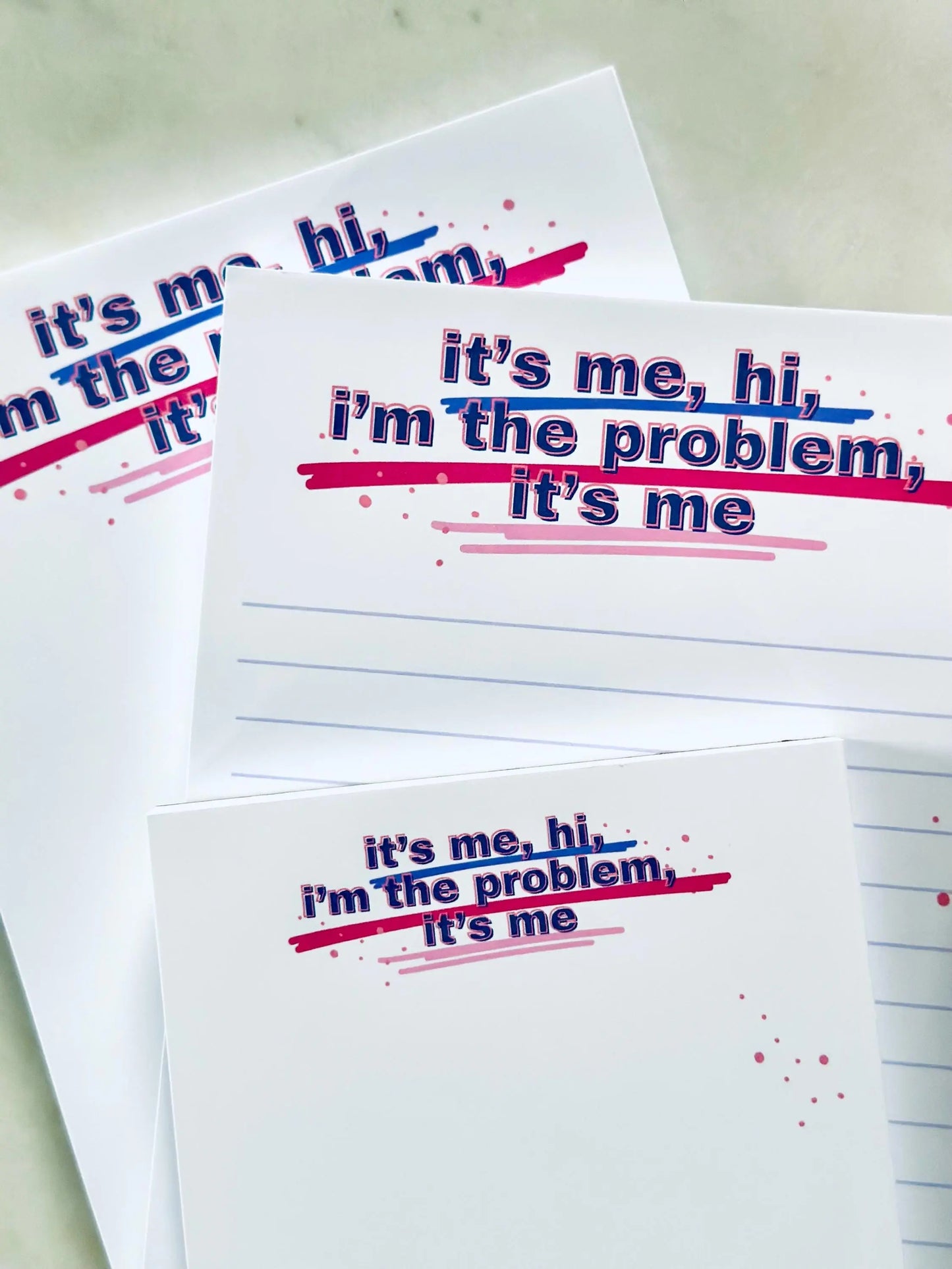 Pop Culture Queen Quarter Page Notepad, It's me, Hi, I'm the Problem it's Me, Midnights Anti-hero Era Merch, Half & Quarter 50 Page Notepad maedaymaedaymaeday