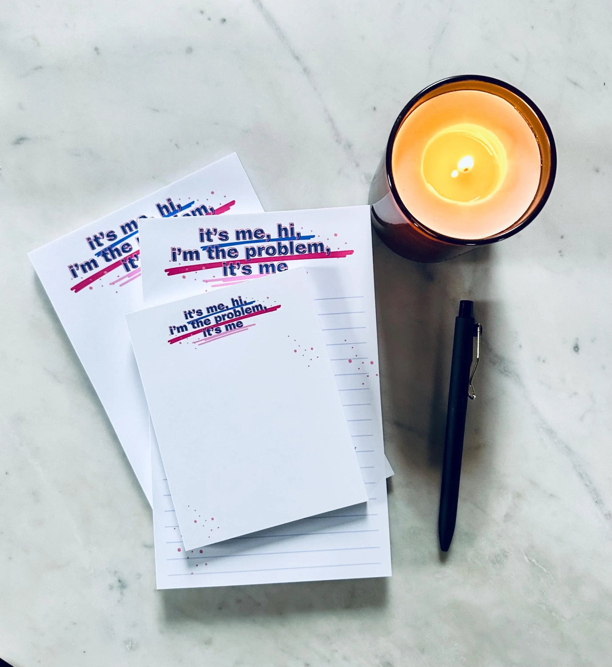 Pop Culture Queen Quarter Page Notepad, It's me, Hi, I'm the Problem it's Me, Midnights Anti-hero Era Merch, Half & Quarter 50 Page Notepad maedaymaedaymaeday