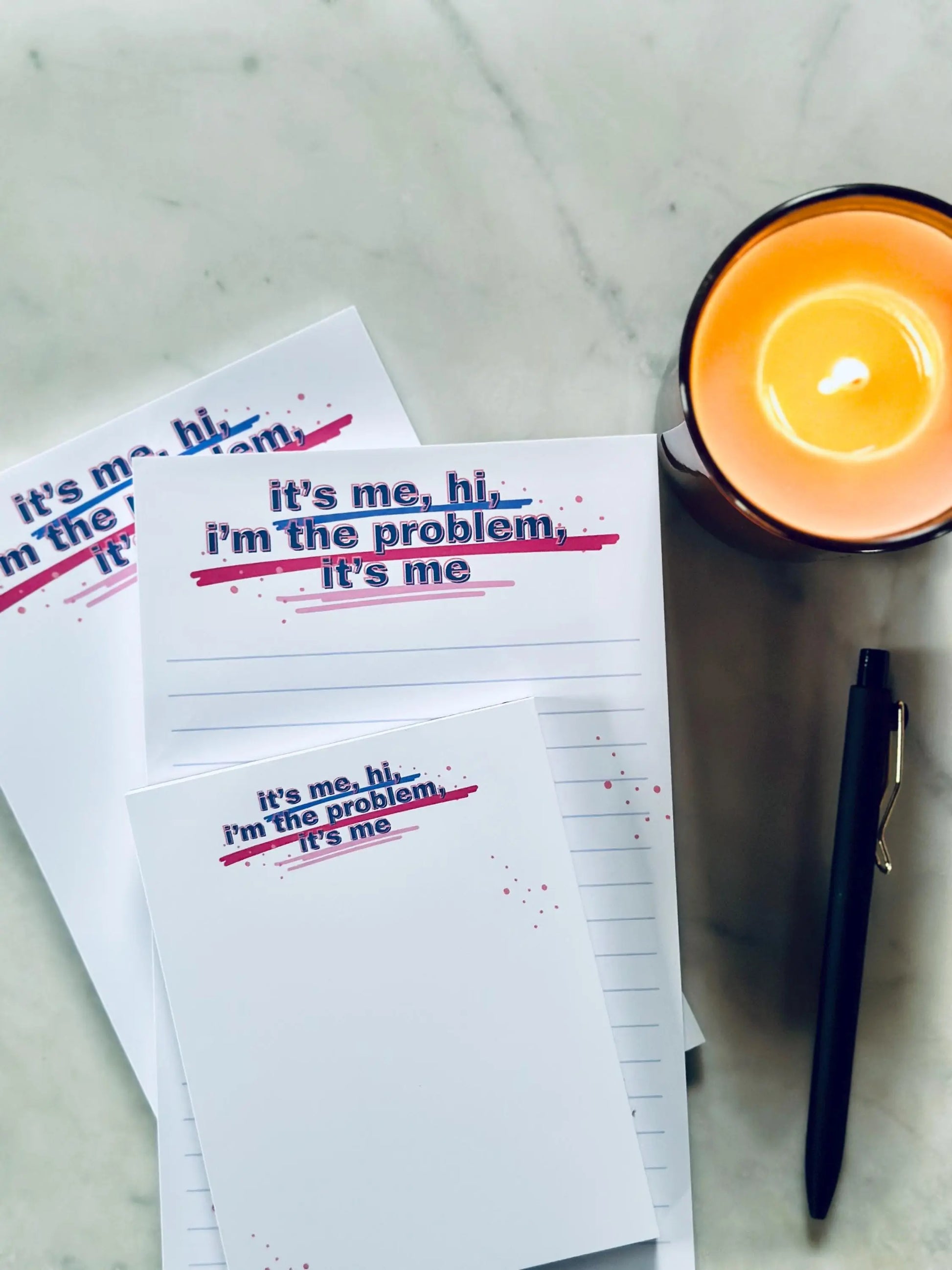 Pop Culture Queen Quarter Page Notepad, It's me, Hi, I'm the Problem it's Me, Midnights Anti-hero Era Merch, Half & Quarter 50 Page Notepad maedaymaedaymaeday
