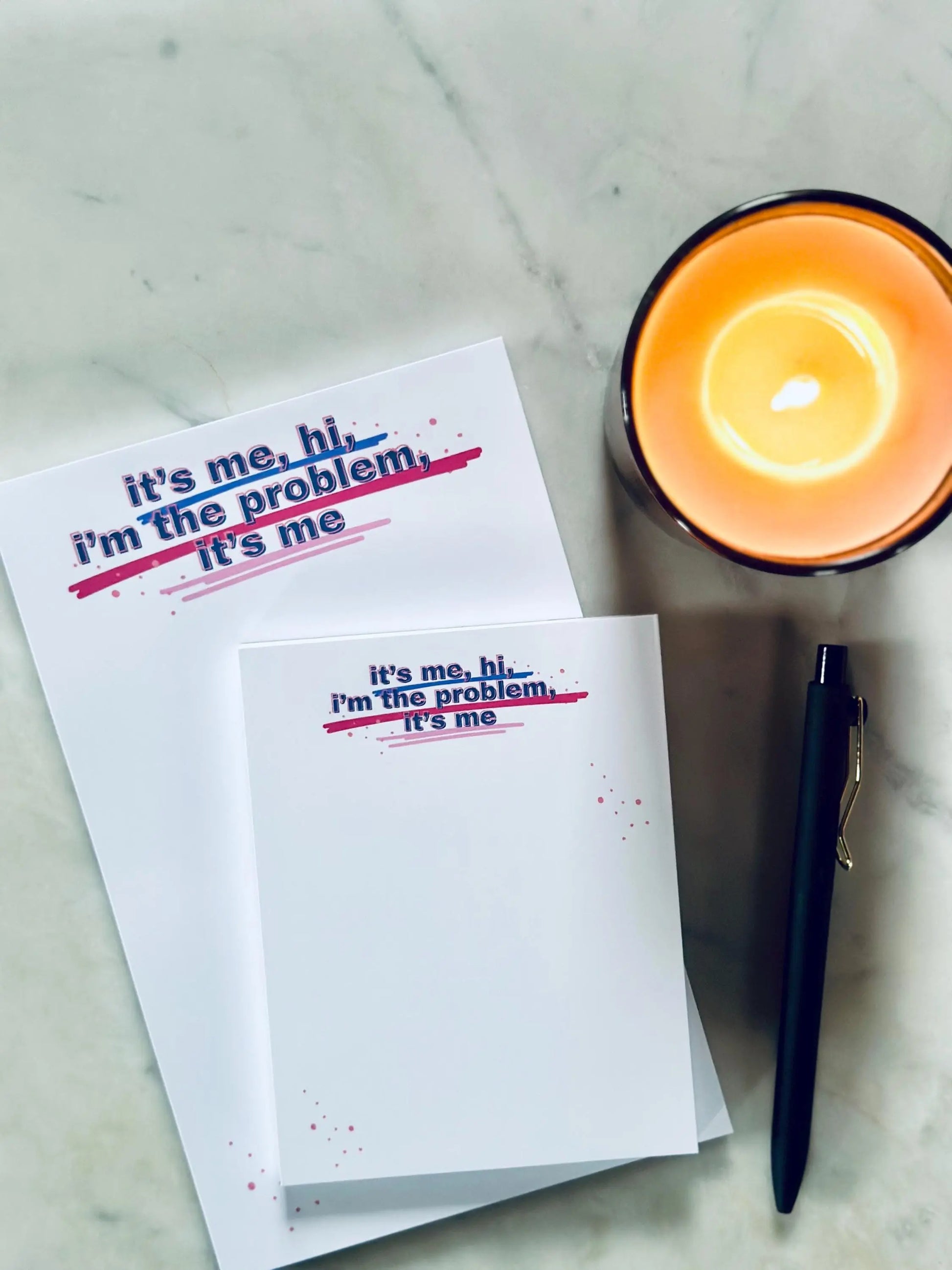 Pop Culture Queen Quarter Page Notepad, It's me, Hi, I'm the Problem it's Me, Midnights Anti-hero Era Merch, Half & Quarter 50 Page Notepad maedaymaedaymaeday