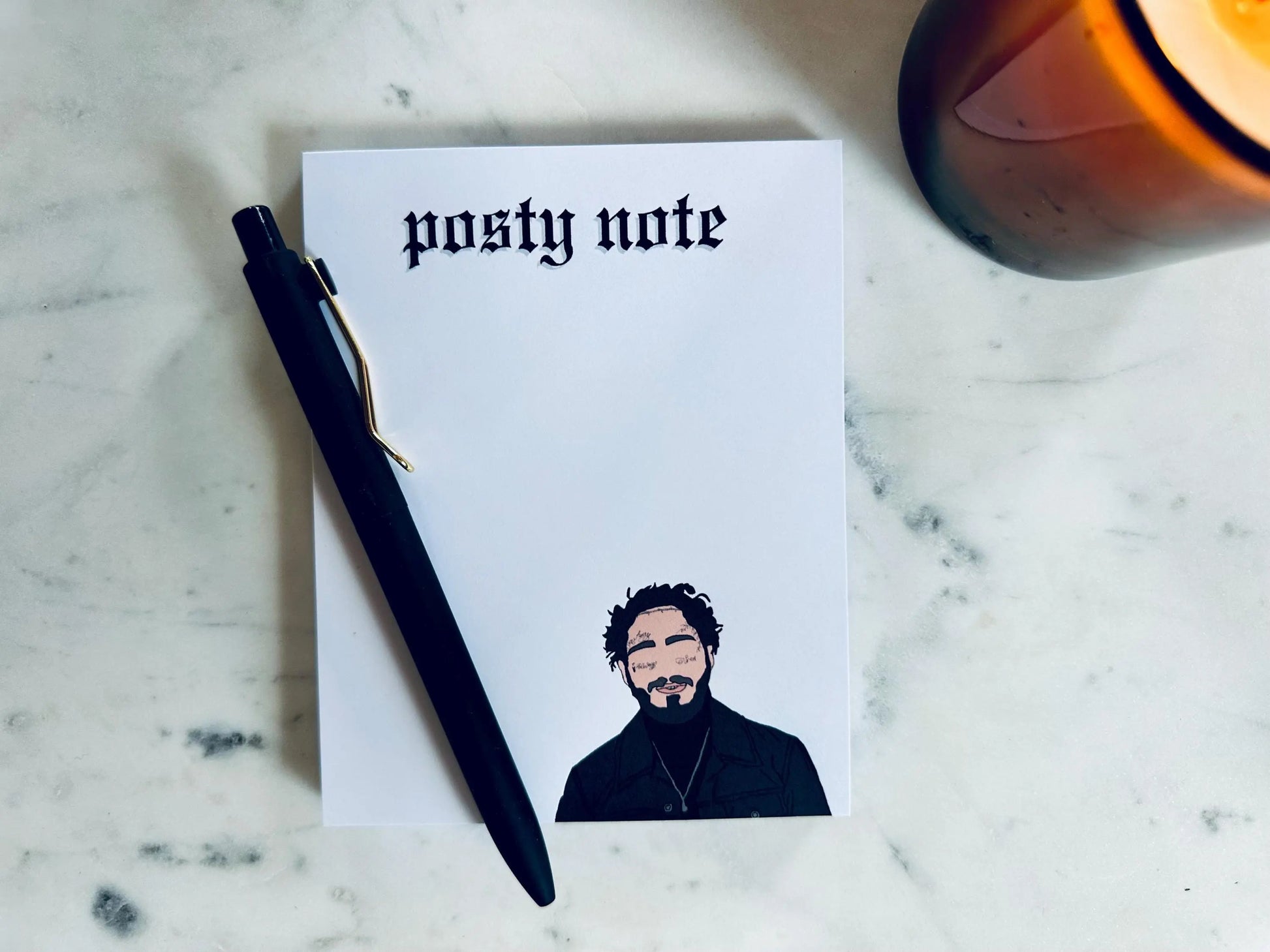 Posty Note Notepad, Malone Inspired Quarter Page Notepad, Fortnight Eras Merch, 5.5x4.25 50 Page Notepad maedaymaedaymaeday