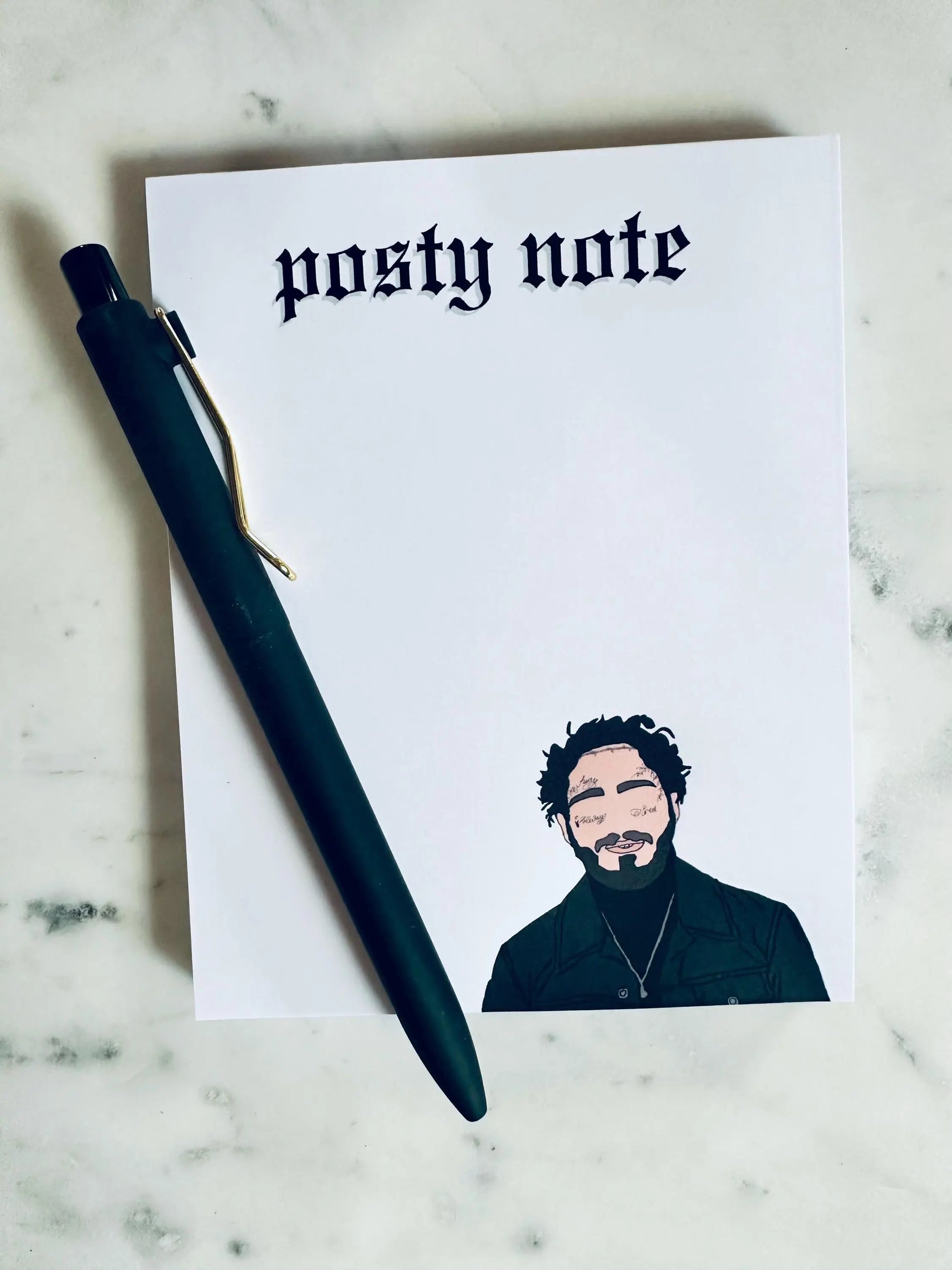 Posty Note Notepad, Malone Inspired Quarter Page Notepad, Fortnight Eras Merch, 5.5x4.25 50 Page Notepad