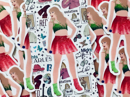 Watermelon Green and Pink/Red NEW 1989 Eras Outfit Sticker, Shake it Off Sticker, By the Eras Outfit Sticker, Europe Eras Outfit Sticker maedaymaedaymaeday