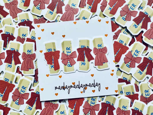 Stick of Butter Bows Sticker, Baking Sticker Sticker, Butter Lover Sticker, Trendy Croquette Sticker for Kindle, Laptop maedaymaedaymaeday