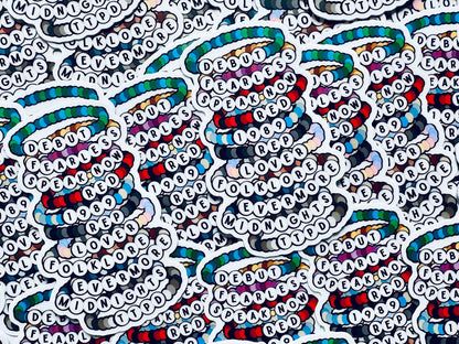 Swift Inspired, Album Friendship Bracelet Sticker, TTPD, Midnights,Folklore, Lover, Reputation, 1989, Red Sticker, Eras Weatherproof Sticker maedaymaedaymaeday