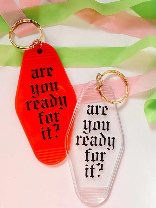 are you ready for it? Retro Vintage Motel Keychain, Cute Retro Hotel Keychain maedaymaedaymaeday