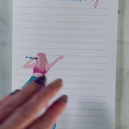 Half & Quarter Page Pop Culture Notepad, I've Got A Blank Space Baby To Do List, 1989 Inspired Merch, Eras Swiftie Stationary Gift