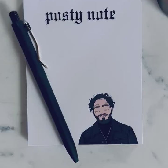 Posty Note Notepad, Malone Inspired Quarter Page Notepad, Fortnight Eras Merch, 5.5x4.25 50 Page Notepad