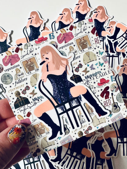 Midnights Eras Sticker, Vigilante Shit Sticker, By the Eras Outfit Sticker,Eras Outfit Sticker, Swift Inspired Vinyl Sticker, Taylors Outfit maedaymaedaymaeday