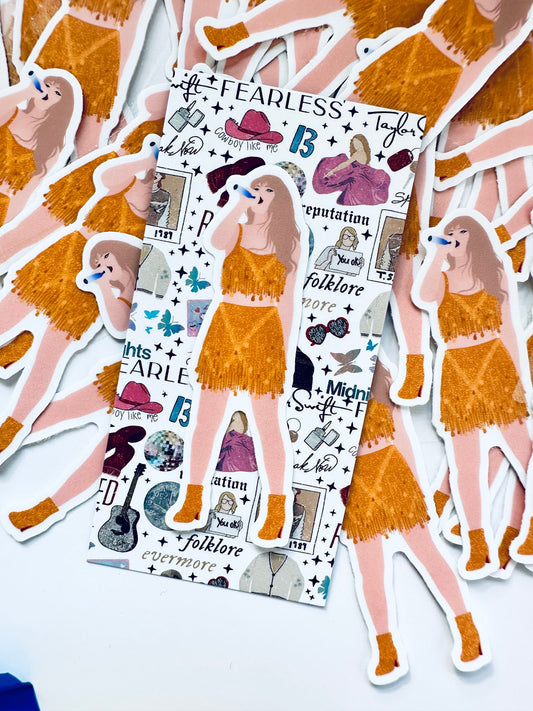 Orange 1989 Eras Outfit Sticker, Shake it Off Sticker, By the Eras Outfit Sticker, Eras Outfit Sticker,Swift Inspired Vinyl Sticker, Taylors maedaymaedaymaeday